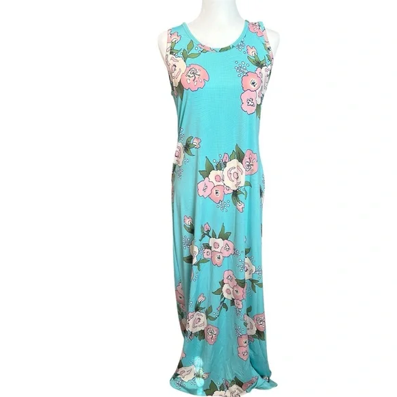 ☀️Floral Sleeveless Dress. Size large - Picture 2 of 5